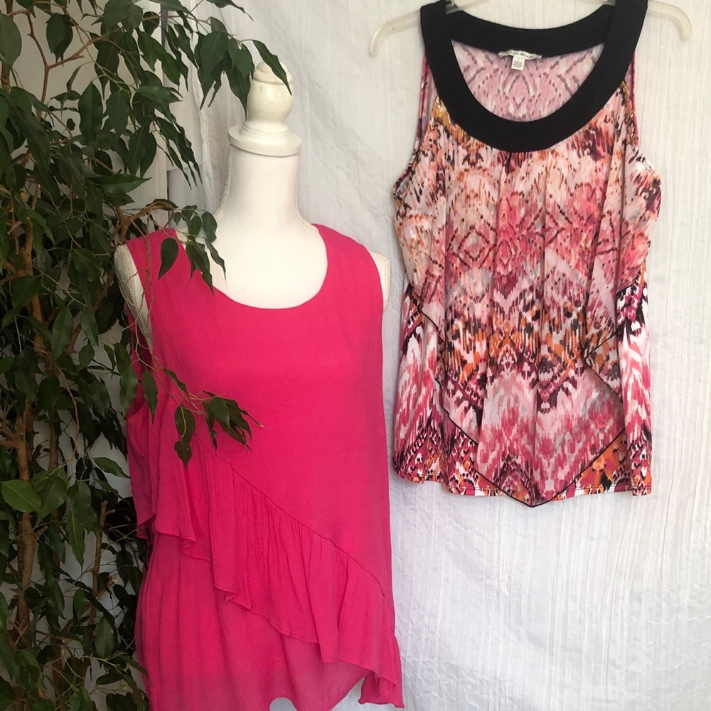 ZAC & RACHEL & STUDIO WORKS lot 2 size L business casual dressy sleeveless tops